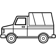 Simple Line Truck with Open Bed