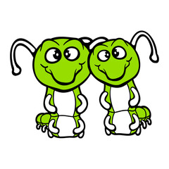 2 caterpillars sweet two friends loving couple fun