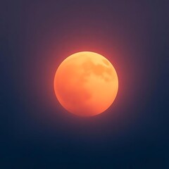 The Hunter's Moon a Large Orange Full Moon in a Dark Sky