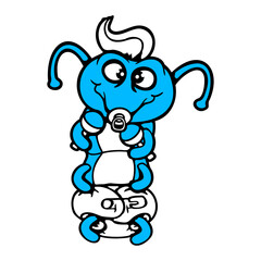 Caterpillar Baby Rattle Diaper Pacifier Child Fun