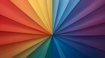 The image showcases a captivating radial pattern featuring a spectrum of vibrant colors fanning out from a central point, creating a visually engaging and modern aesthetic.