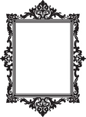 Elegant ornate frame vector illustration with classic baroque style decoration perfect for wedding invitations and artistic design projects and creative content generation