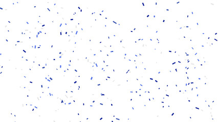 Light blue confetti scattered on a white background, creating a festive and celebratory feel.