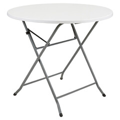 Folding bistro table isolated on transparent background  
