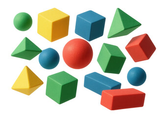 Obraz premium Foam blocks in assorted geometric shapes