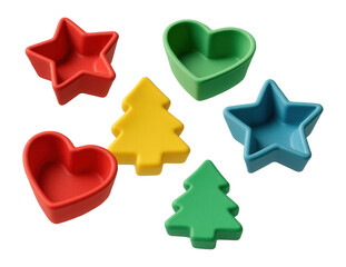 Silicone baking molds with festive shapes