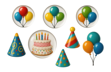 Decorative birthday themed paperweights