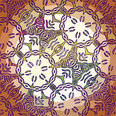 seamless geometric floral pattern vector print