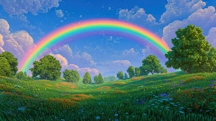 Obraz premium rainbow over the forest