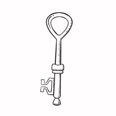 Ombar vintage key sketch monochrome vector