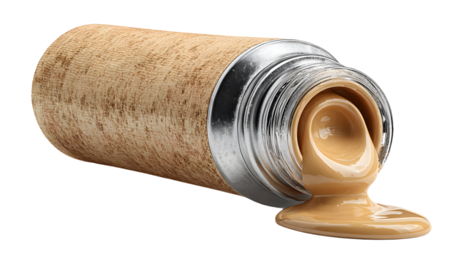 Foundation tube on white background, cut out transpaent