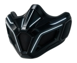 Mask with a futuristic theme and high-tech design