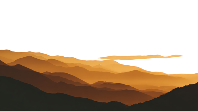 Golden Hour Mountain Silhouette