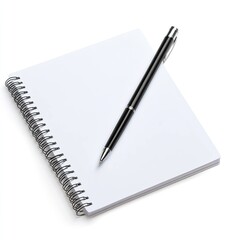 Creative writing action desk setting notebook and pen professional environment overhead view inspiration development