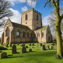 Colston Basset, Nottinghamshire, UK, 21st March 2020, Ruin of St Marys Church