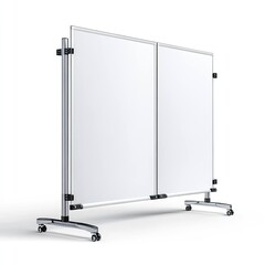 Interactive whiteboard setup for collaborative learning modern classroom visual content educational environment overhead view