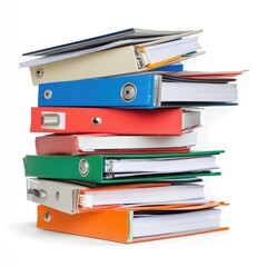 Office organization tips managing paperwork with colorful binders home office image content professional environment top view efficiency