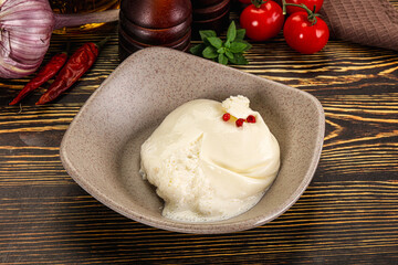 Italian soft young cheese burrata