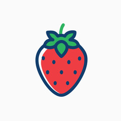 strawberry icon fully editable vector template