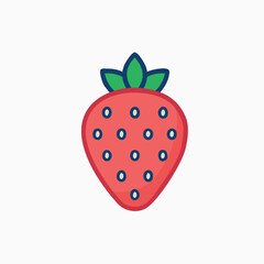 strawberry icon fully editable vector template