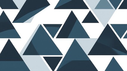 Abstract Blue Triangle Composition