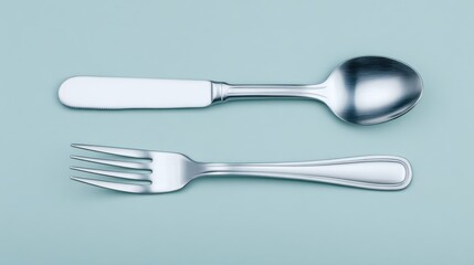 Two silverware items, a fork and a spoon
