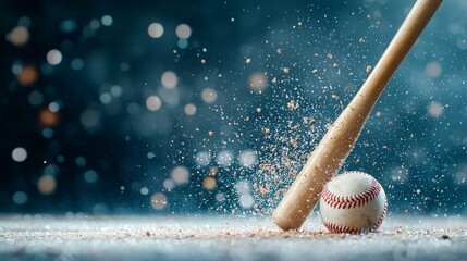 Baseball swinging action outdoor field sports photography dynamic environment close-up viewpoint excitement concept