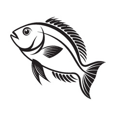 Fish Silhouette Vector Illustration