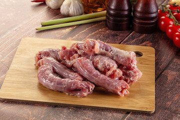 Raw chicken neck for cooking