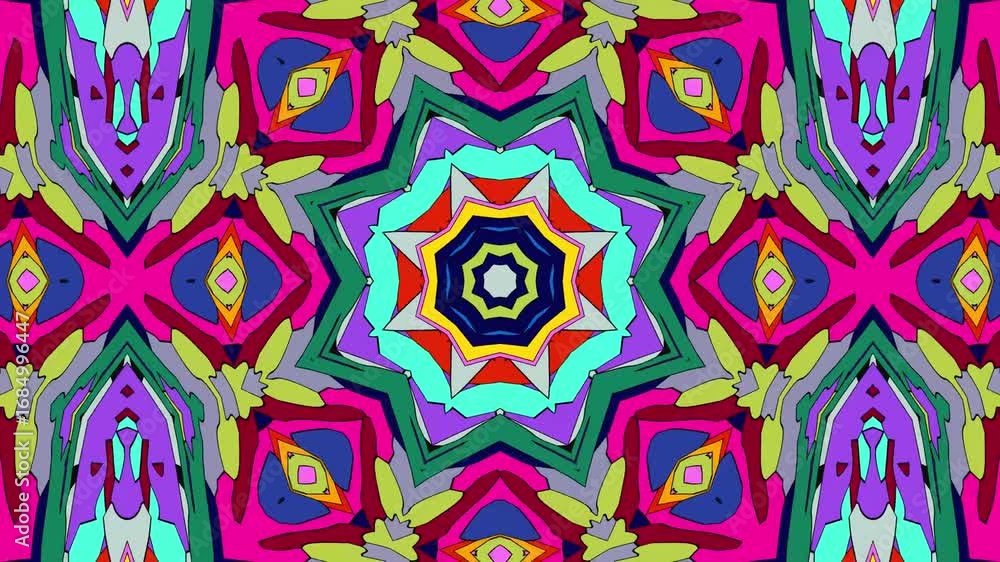 Poster abstract colorful kaleidoscope psychedelic background with circles
