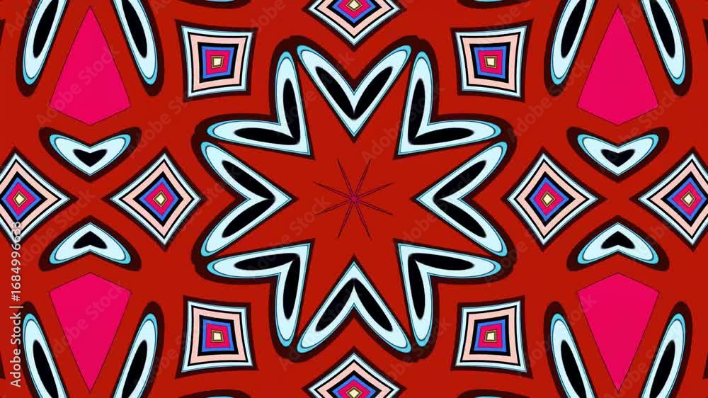 Poster abstract colorful kaleidoscope psychedelic background with circles