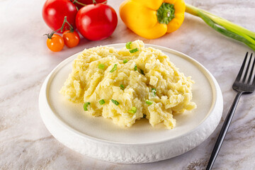 Mashed potato with green onion