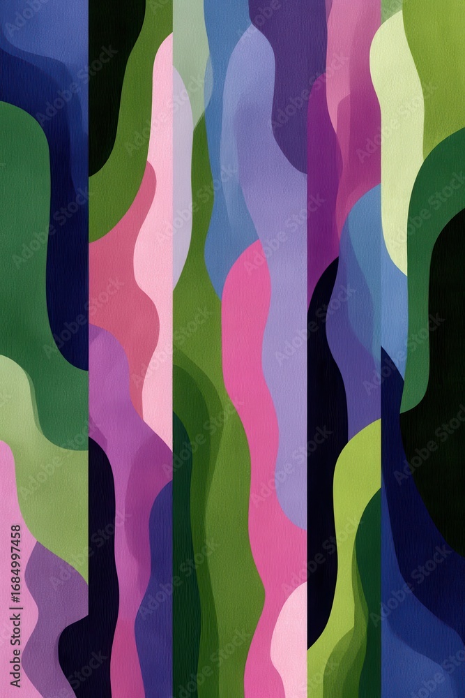 Poster abstract vertical pattern in vibrant multicolored gradients