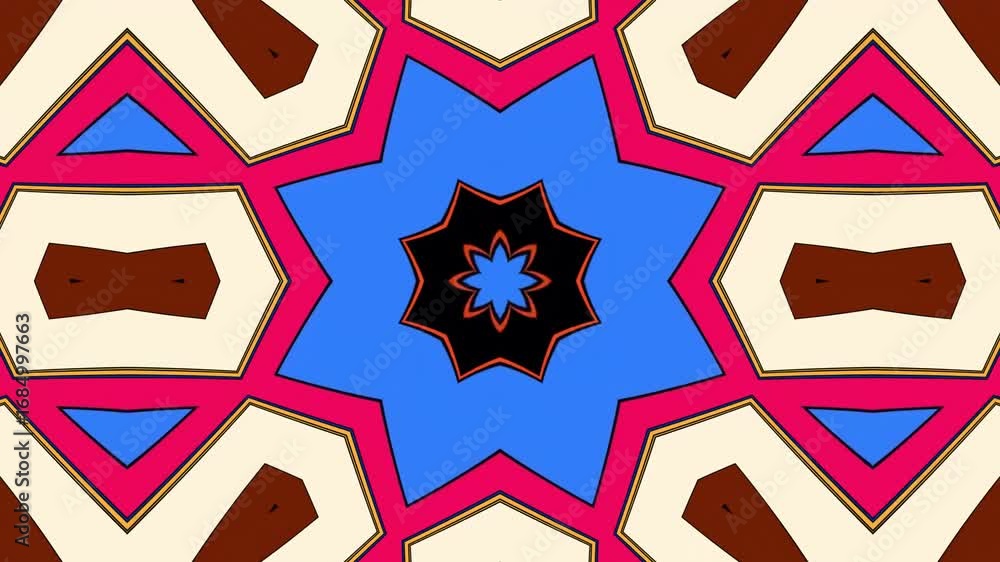 Poster abstract colorful kaleidoscope psychedelic background with circles