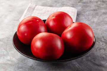 Raw ripe red juicy tomato