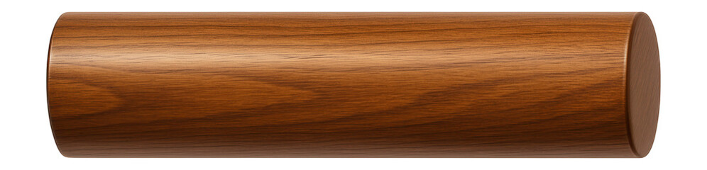 Naklejka premium Wooden curtain rod with cylindrical shape and smooth surface