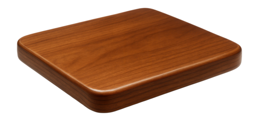 Wooden sewing box lid with flat profile and smooth surface