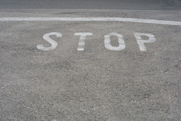 A high-angle shot of the word 