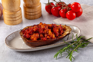Gourmet baked eggplant with meat