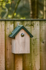 wooden bird house