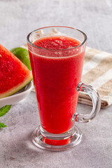 Watermelon sweet smoothie in the glass