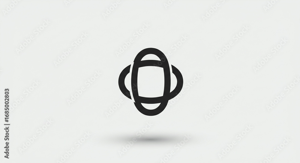Aufkleber intertwined connection graphic modern knot symbol infinite loop elegant design abstract vector icon
