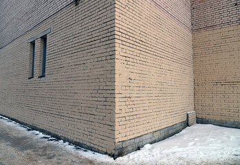 Brick Wall painted with white paint