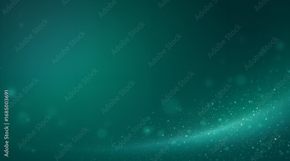 Poster elegant teal background with subtle sparkling particles for digital design