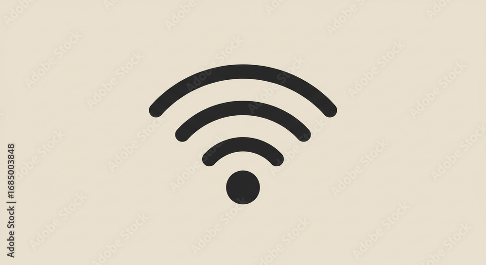 Poster wifi connection icon wireless network signal strength indicator for connectivity and technology 100