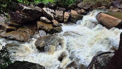 waterfall in the mountains