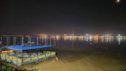 night view of the river
