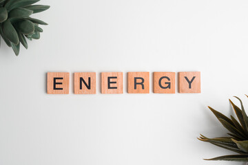 Wooden block tiles with the letters 
