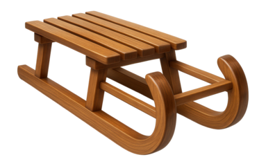 Wooden sled with robust design
