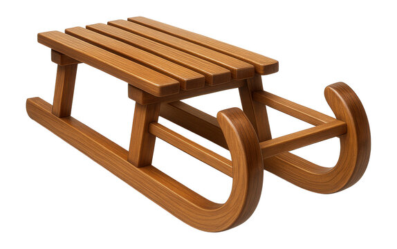 Wooden sled with robust design